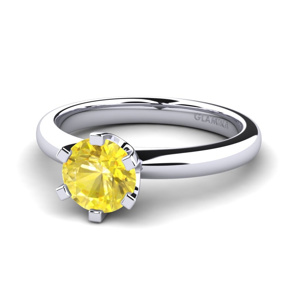 Gul safir Forlovelsesring Katherina 1.0 crt