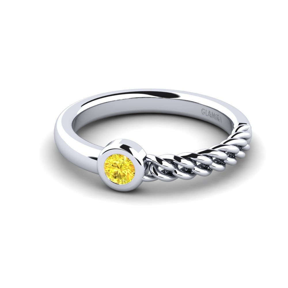 Zafiro amarillo Anillo de Mujer Kathleent