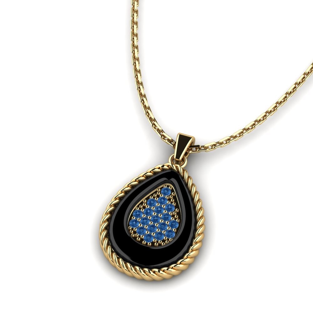 Circonita Azul Oscuro Colgante de Mujer Kathlyna