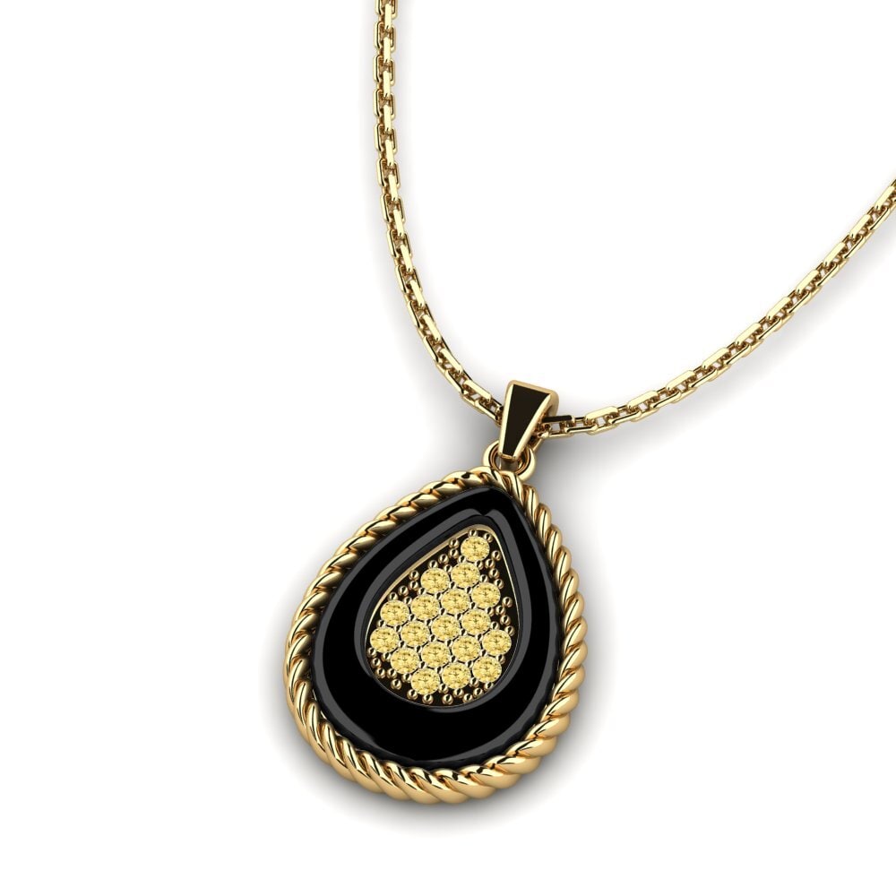 Diamante Amarillo Colgante de Mujer Kathlyna