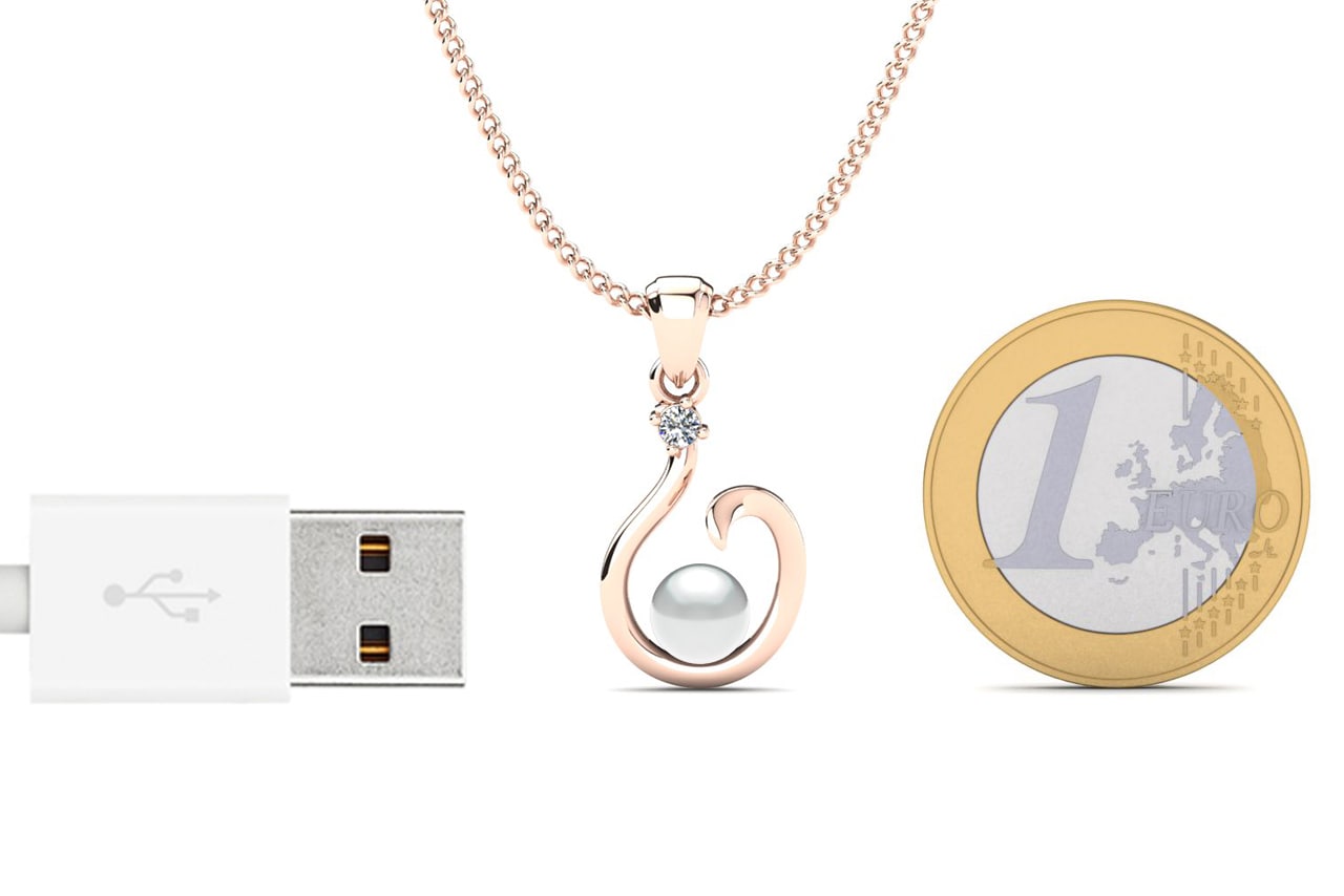 14ct Rose Gold Women's Pendant katiera Ø6 mm