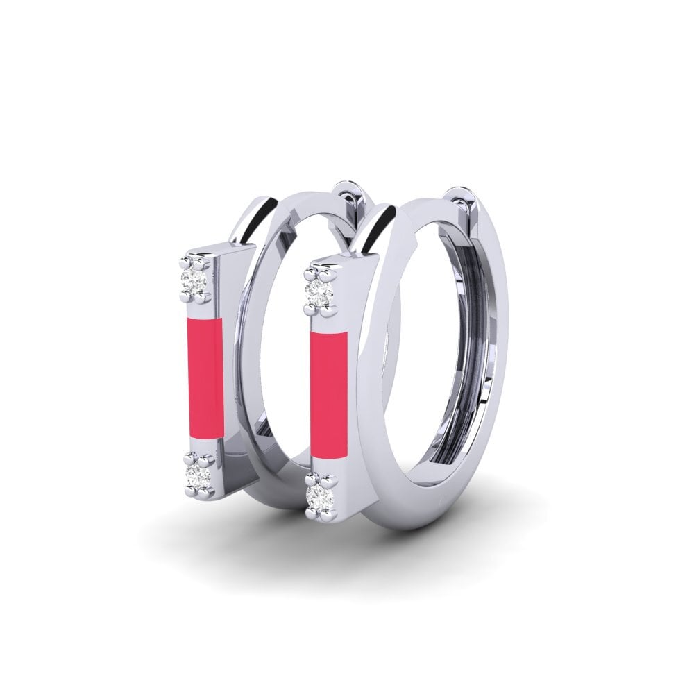 9ct White Gold Women's Earring Katramoniso