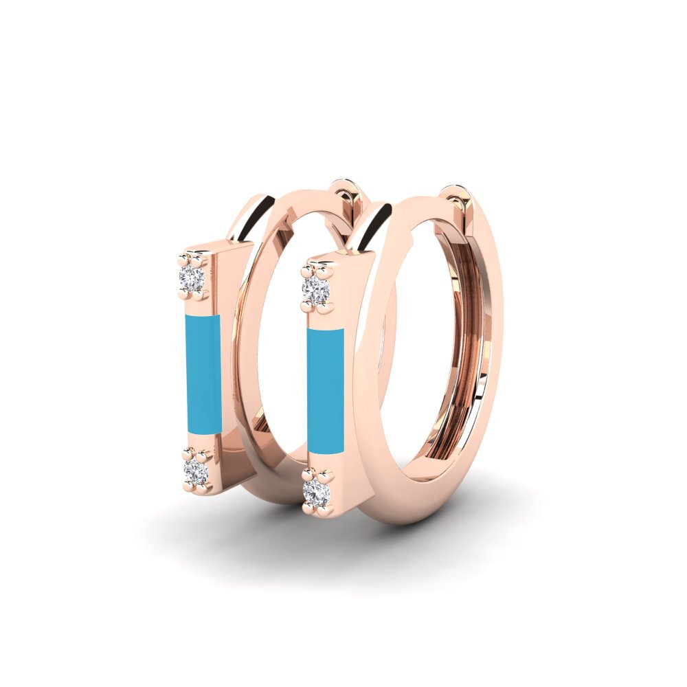 14k Oro Rosa Pendiente de mujer Katramoniso