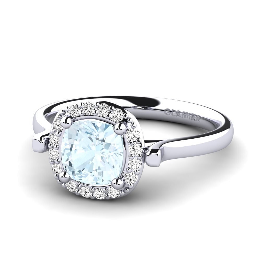 Aguamarina Anillo de compromiso Katusha