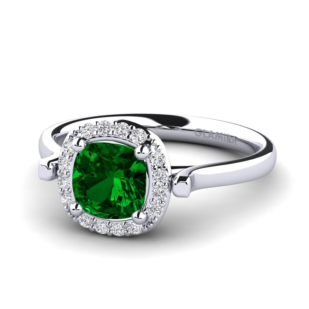 Circonita Verde Anillo de compromiso Katusha