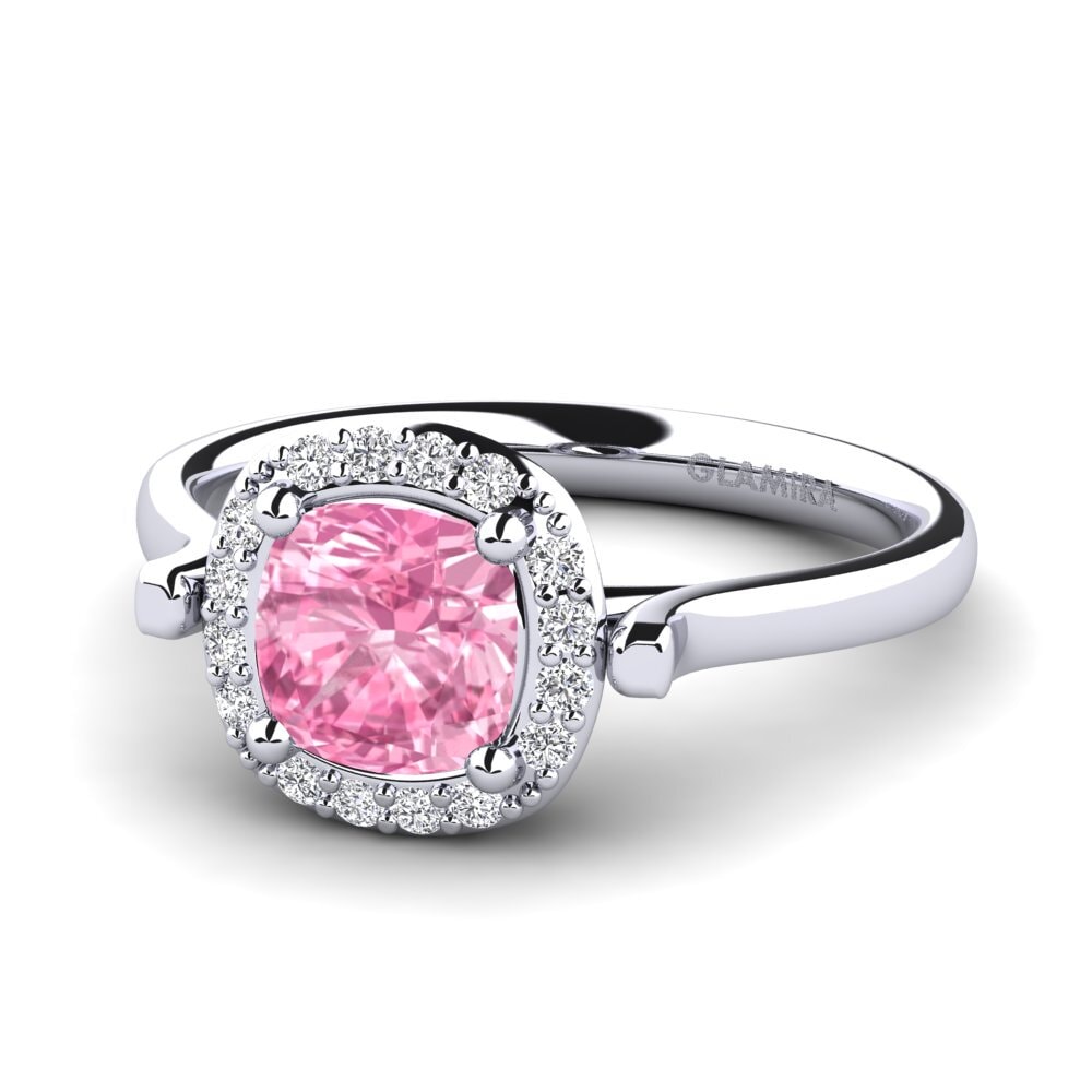 Zafiro Rosado Anillo de compromiso Katusha