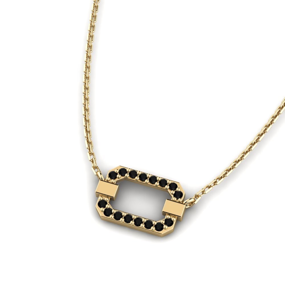 Black Onyx Women's Necklace Kauban