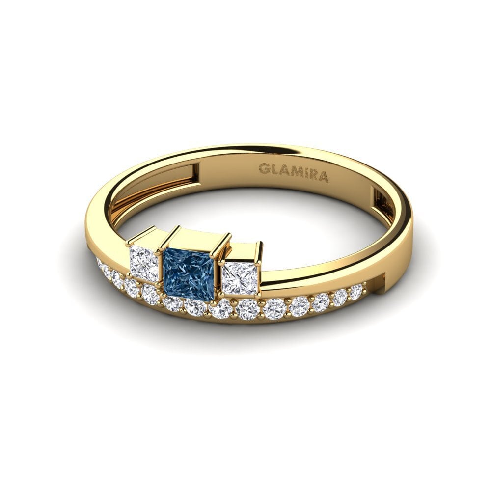 Blue Diamond Engagement Ring Kayac