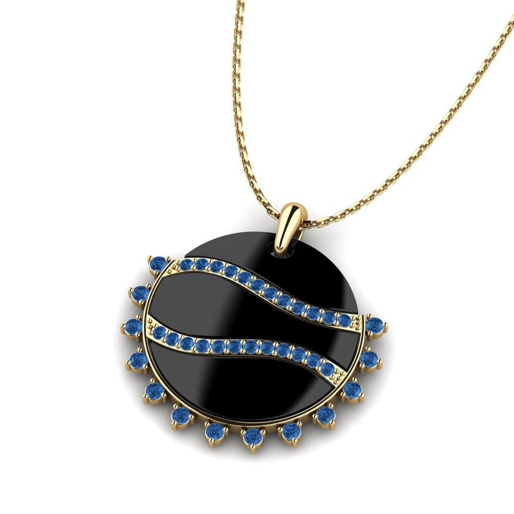 Circonita Azul Oscuro Colgante de Mujer Kaylene