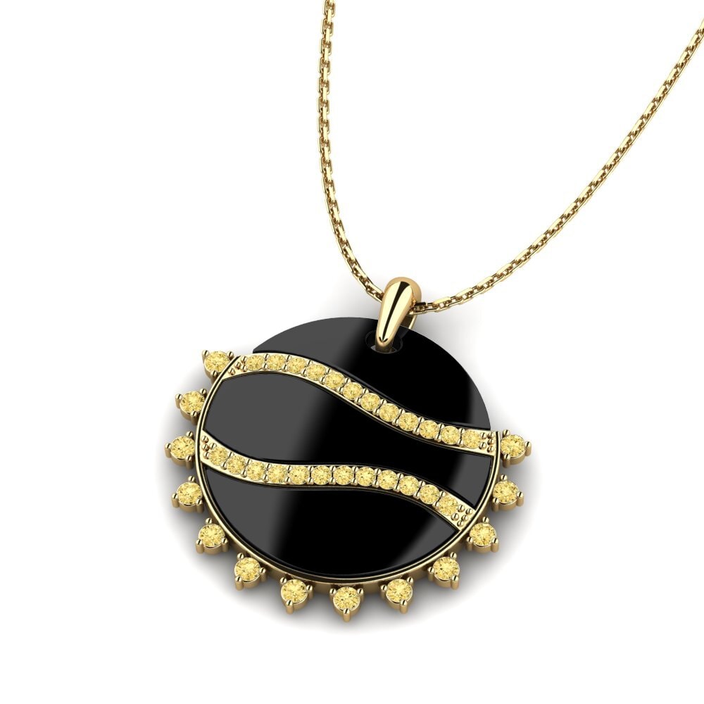 Diamante Amarillo Colgante de Mujer Kaylene