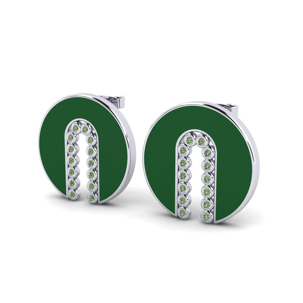 Diamante Verde Pendiente de mujer Kaylia