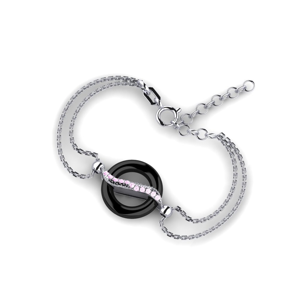 14k Oro Blanco Pulsera de Mujer Kehl