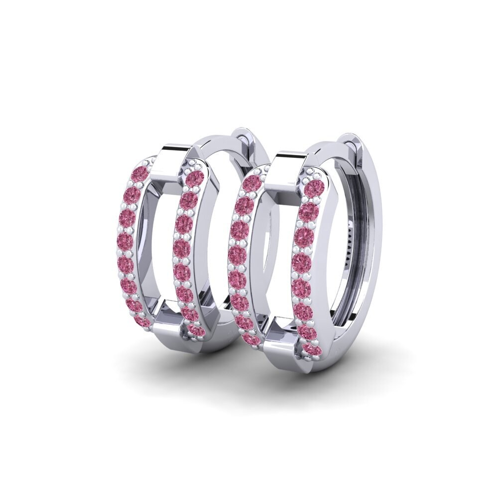 Plata 925 Granate Rhodolite Pendiente de mujer Keiju
