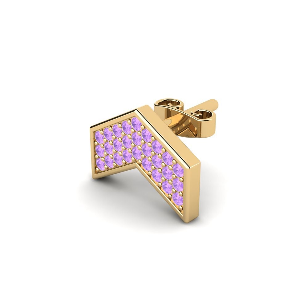Amethyst Men's Earring Keliptoni
