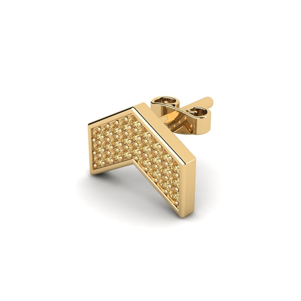 Diamante café Pendiente para hombre Keliptoni