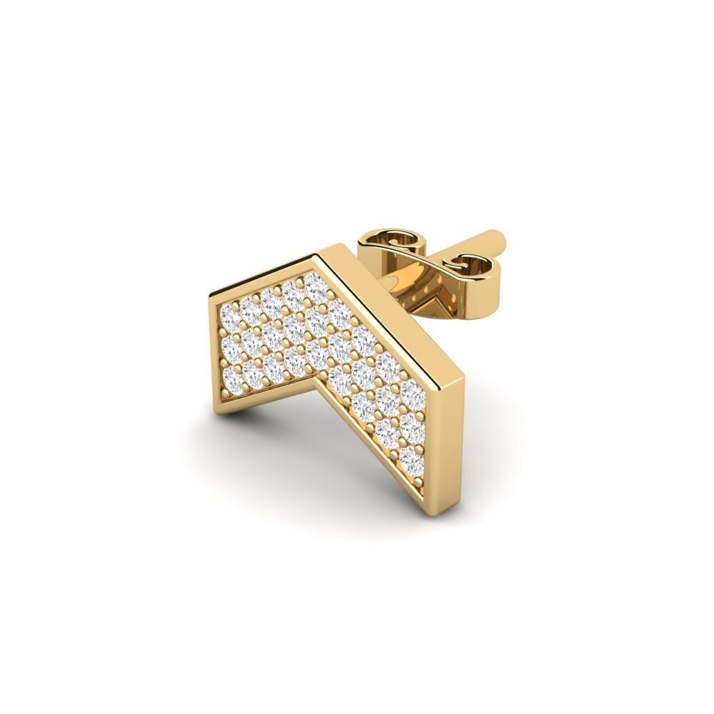 White sapphire Men's Earring Keliptoni