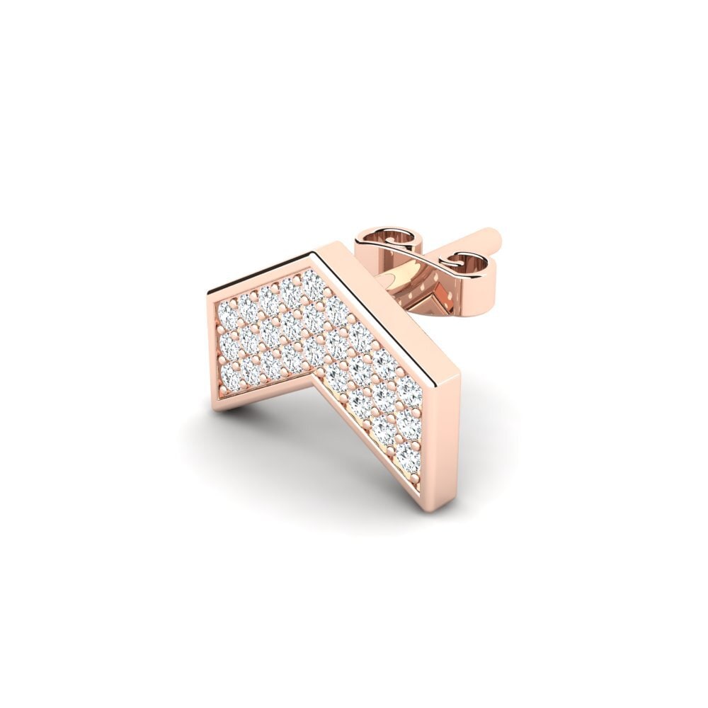 14K Rose Gold Men's Earring Keliptoni