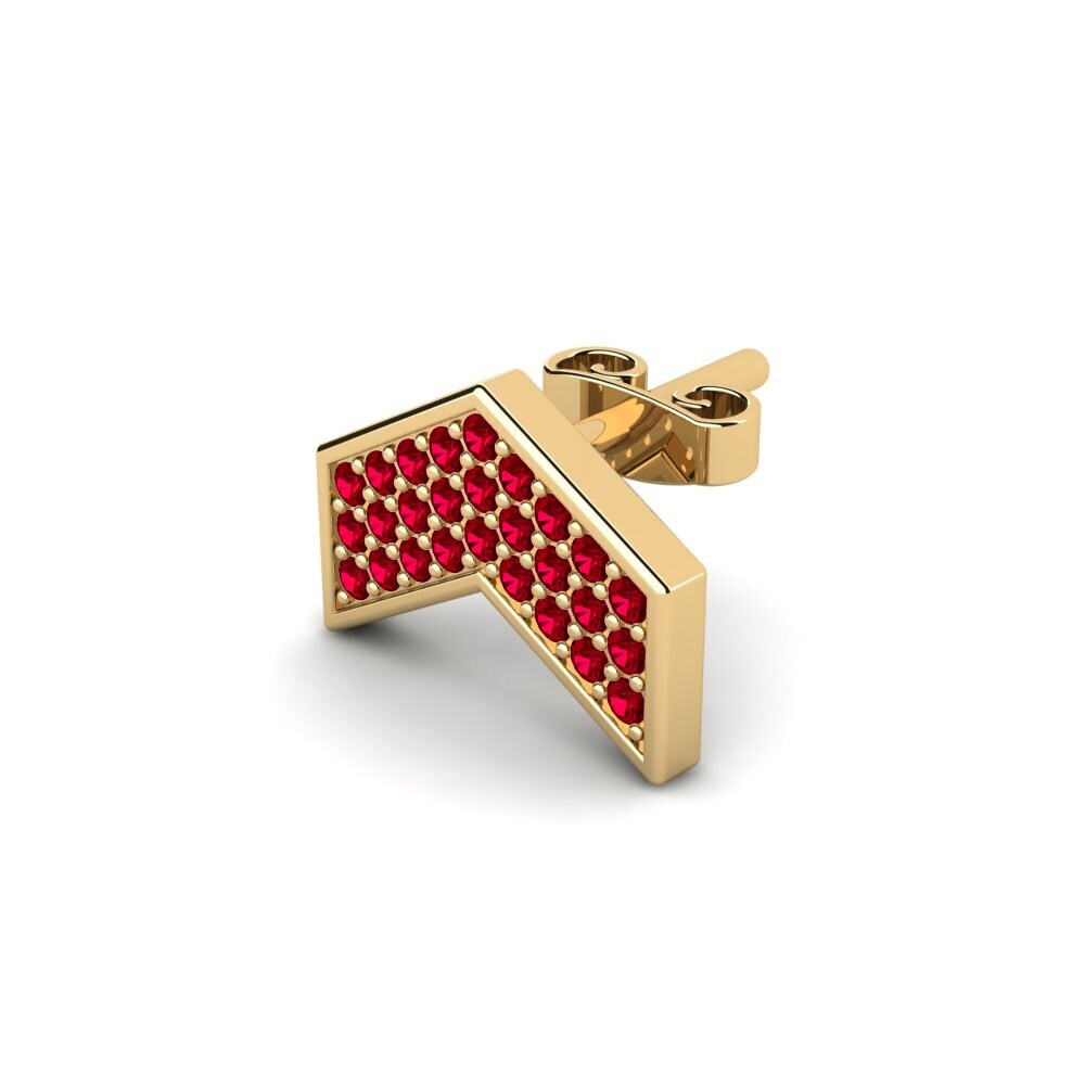 Red Zirconia Men's Earring Keliptoni