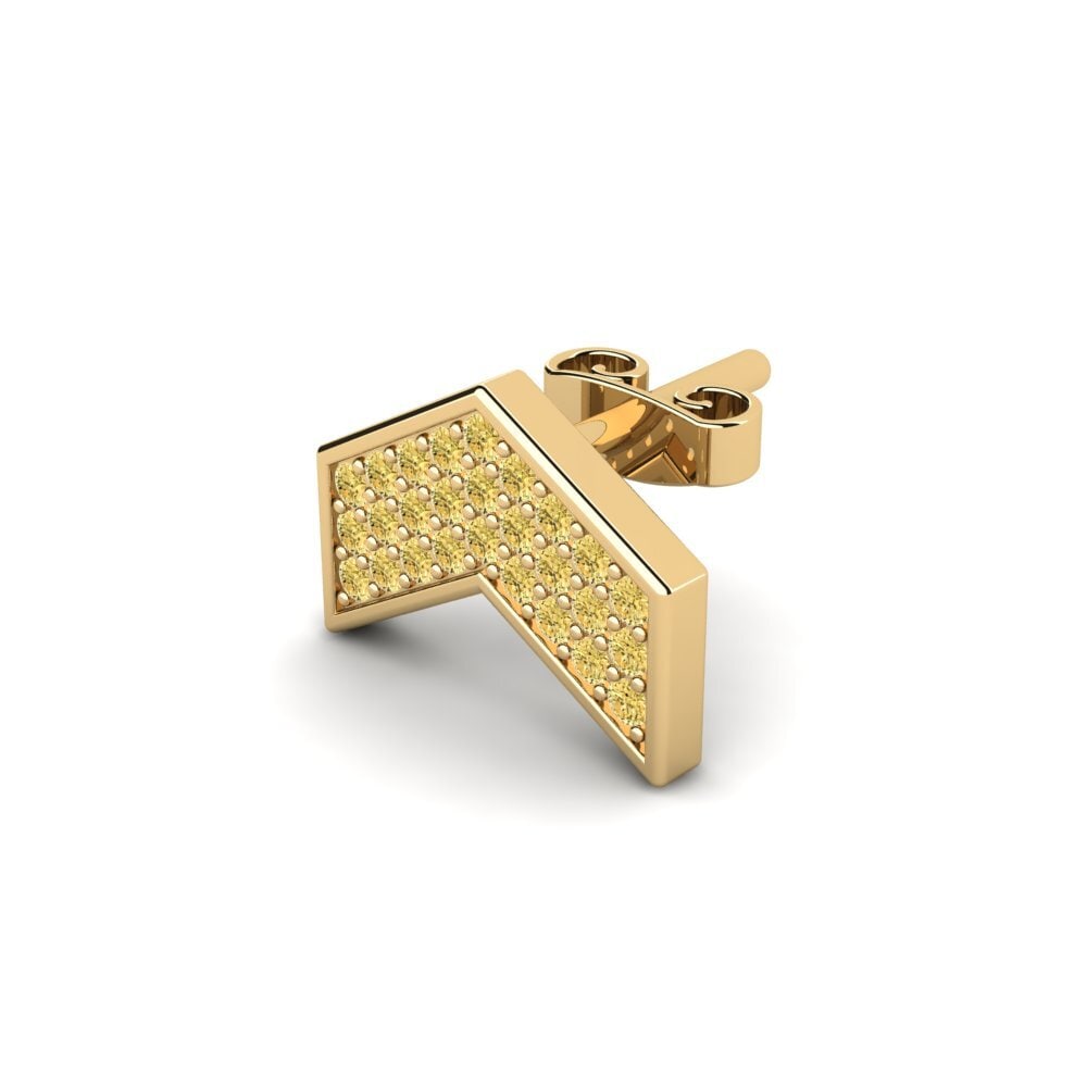 Žlutý diamant Pánské náušnice Keliptoni