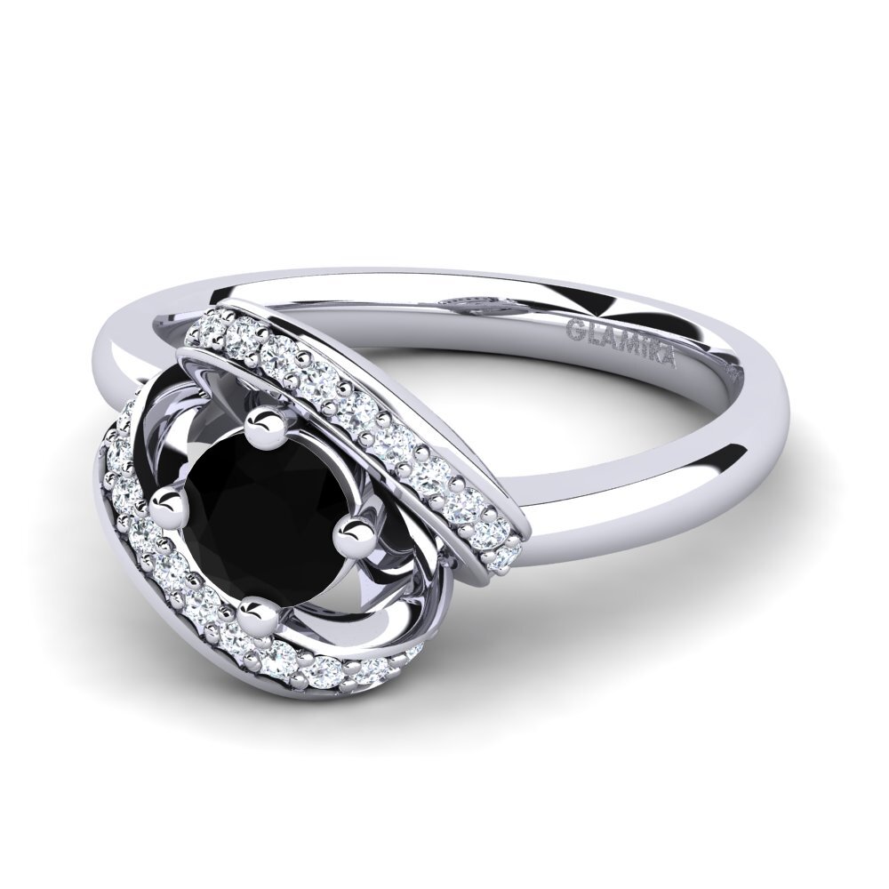 Black Sapphire Engagement Ring Kelly