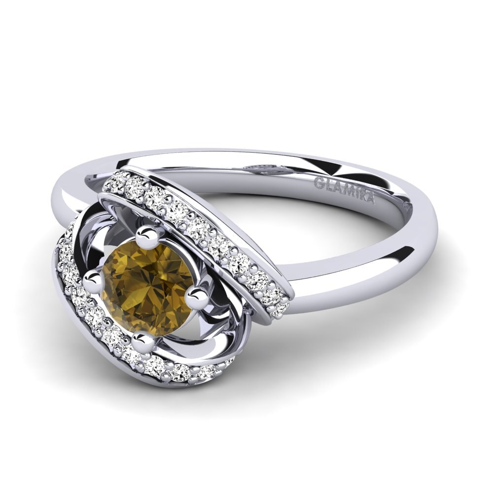 Circón Marrón Anillo de compromiso Kelly