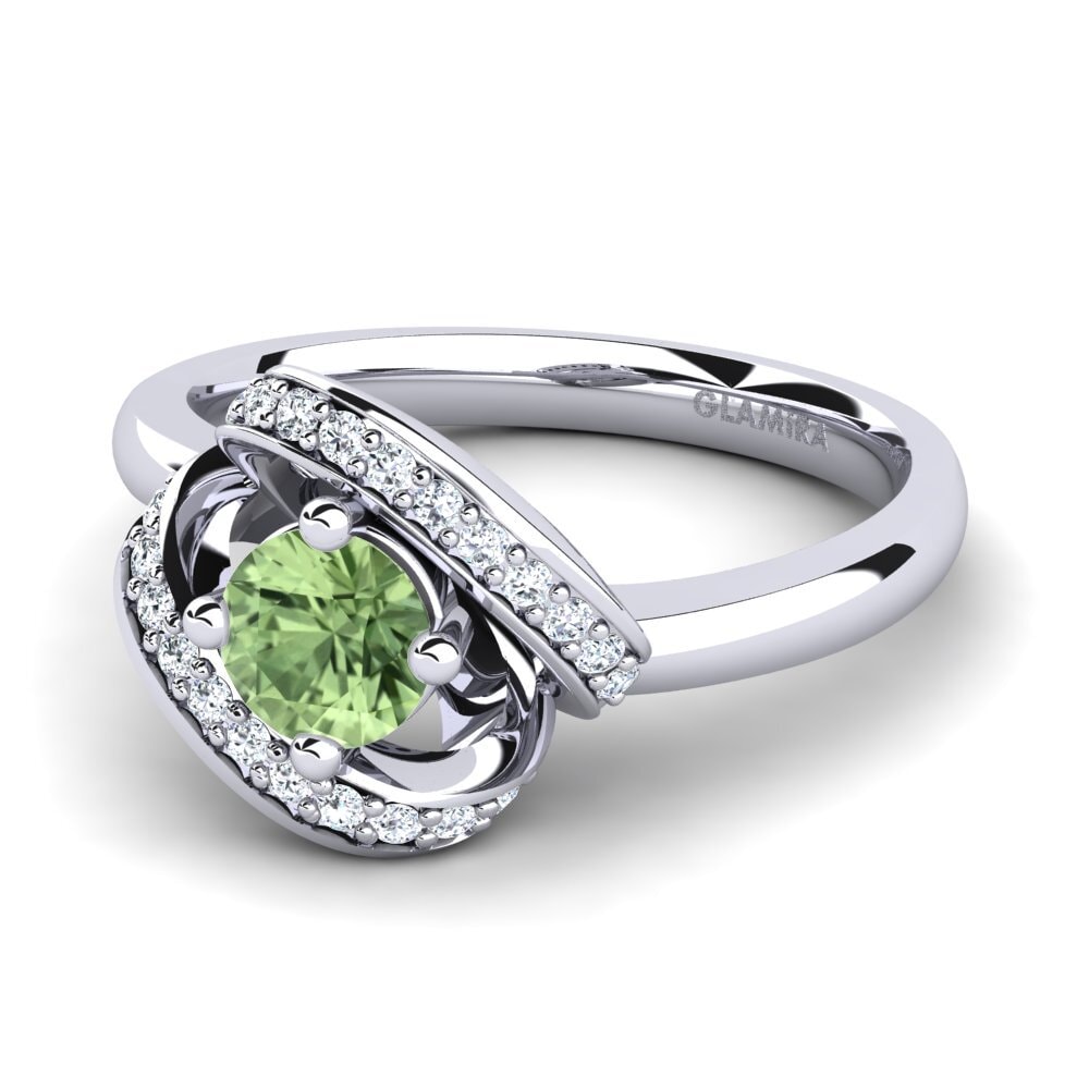 Zafiro Verde Anillo de compromiso Kelly