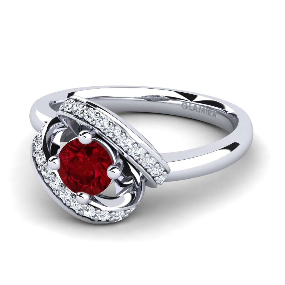 Circonita Roja Anillo de compromiso Kelly