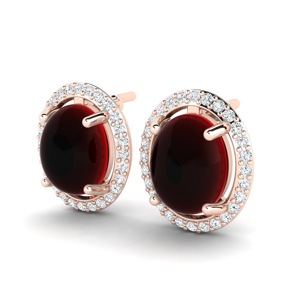 red-375 Cabochon Granada Brincos Feminino Kennedy