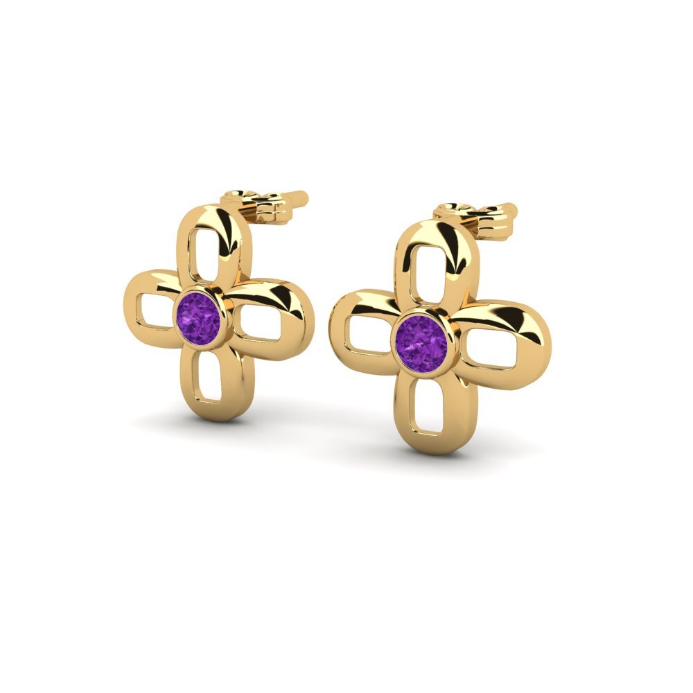 14ct Yellow Gold Women's Earring Kenys