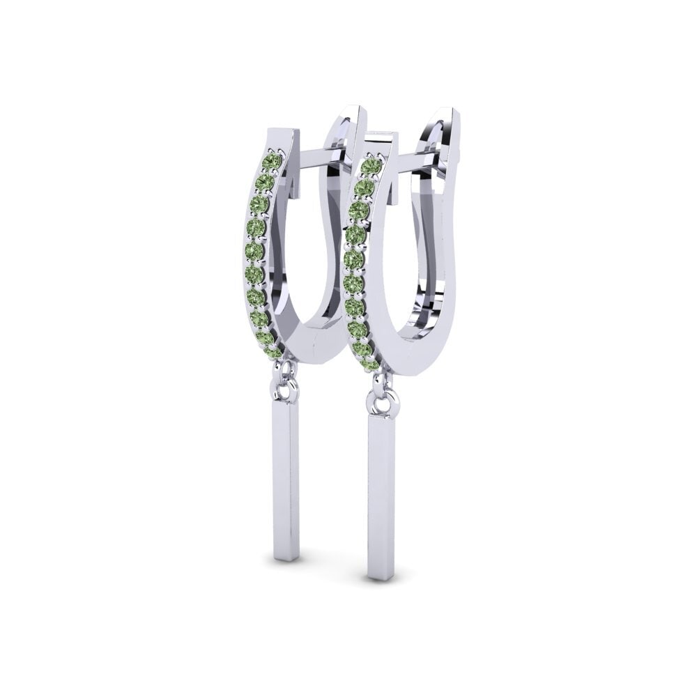 950 Platin Grüner Diamant Damen ohrring Keriuhan