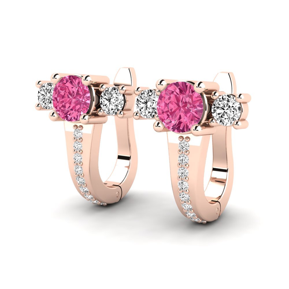 Tourmaline Rose Boucle d'oreille femme Kerlisha