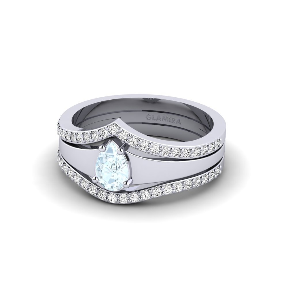 Aquamarine Ring Keros - SET