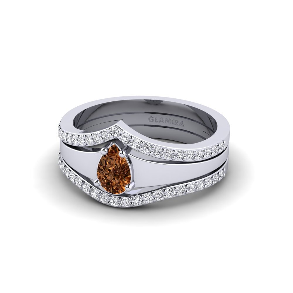 Diamante Castanho Anel Keros - SET