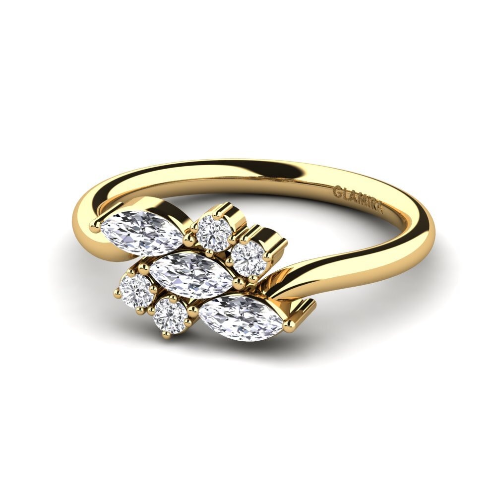 9k Oro Amarillo Anillo de compromiso Kersty