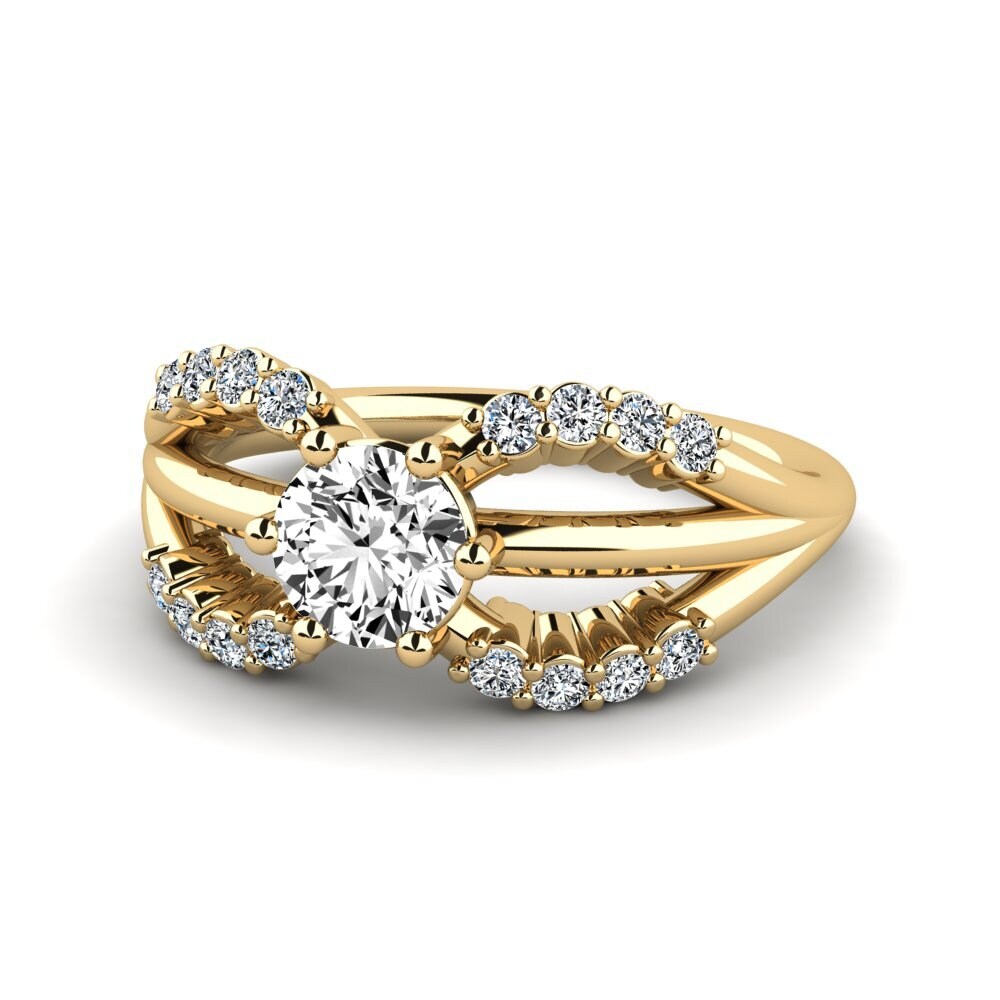 Moissanite Anel de Noivado Khousn