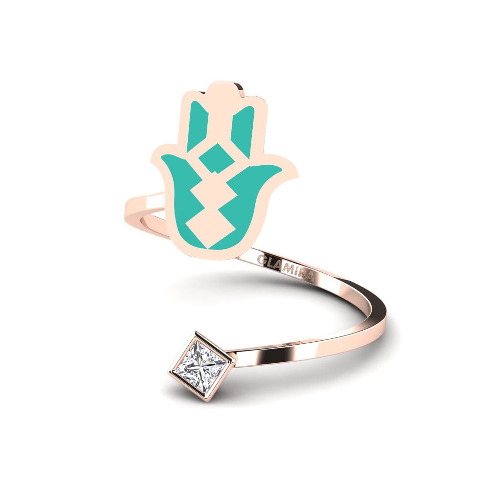 14k Oro Rosa Anillo Khusela