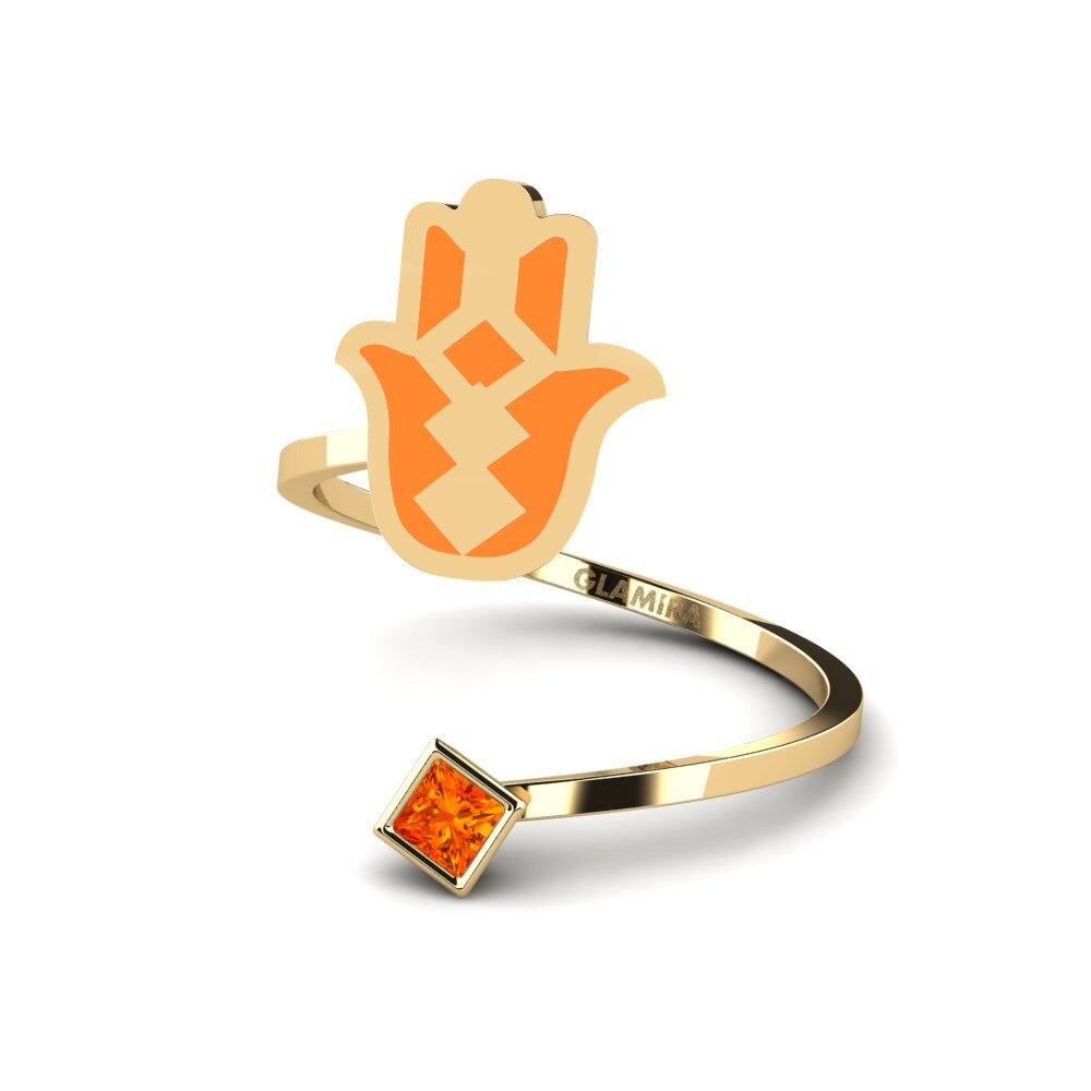 Zafiro Naranja Anillo Khusela