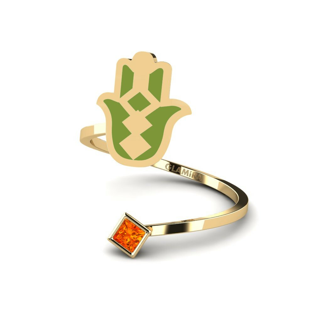 Saphir orange Bague Khusela