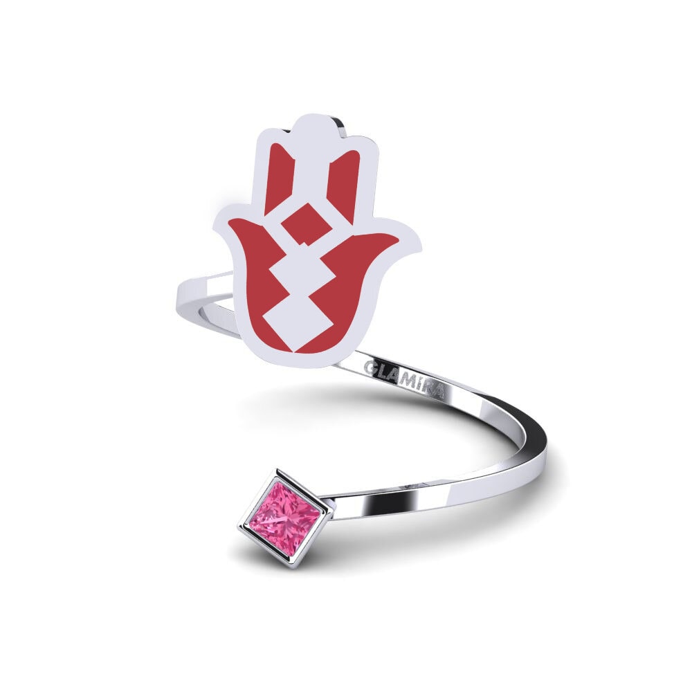 Plata 925 Turmalina rosa Anillo Khusela