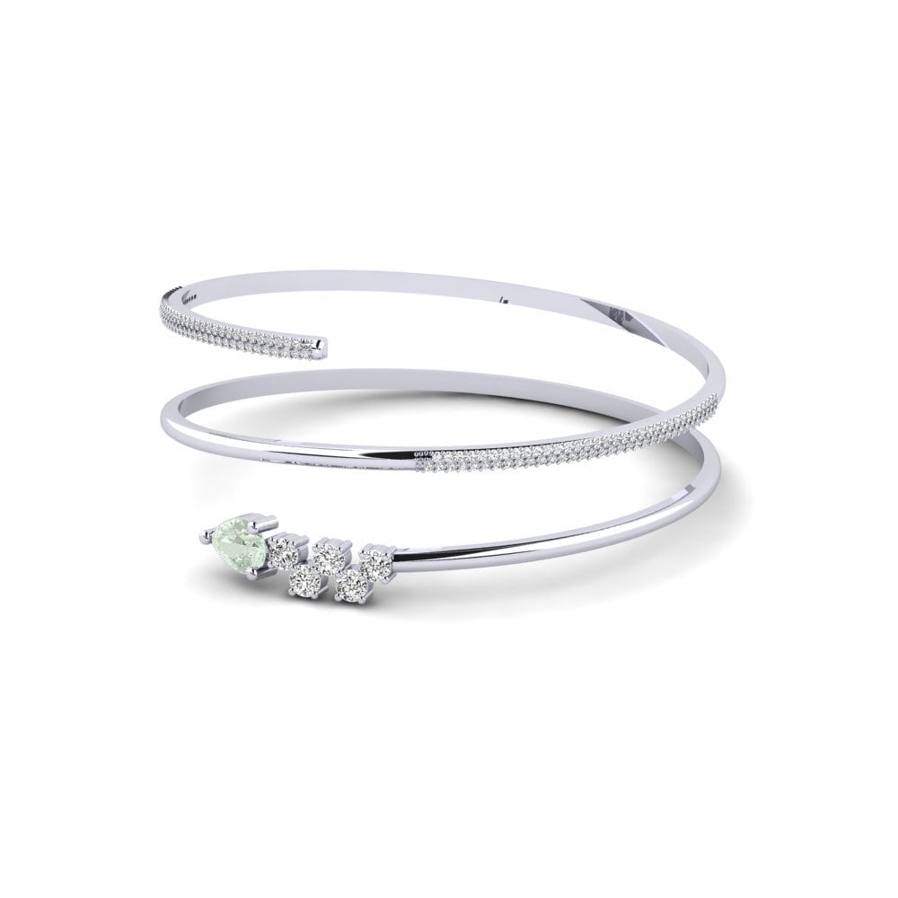 925 Silver Green Amethyst SYLVIE Bangle Kiera