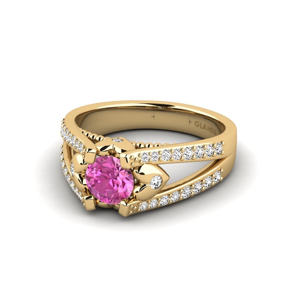 Topacio Rosa Anillo de compromiso Kies