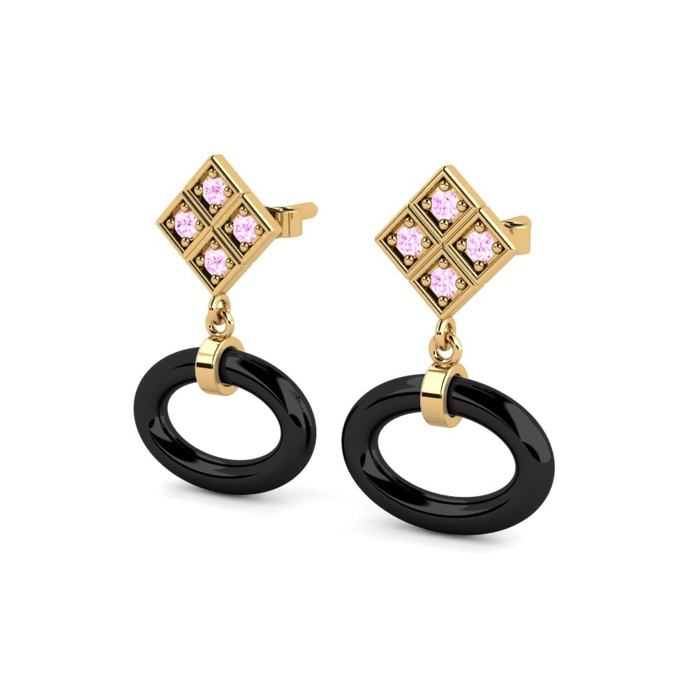 Safira Rosa Brincos Feminino Kimbe