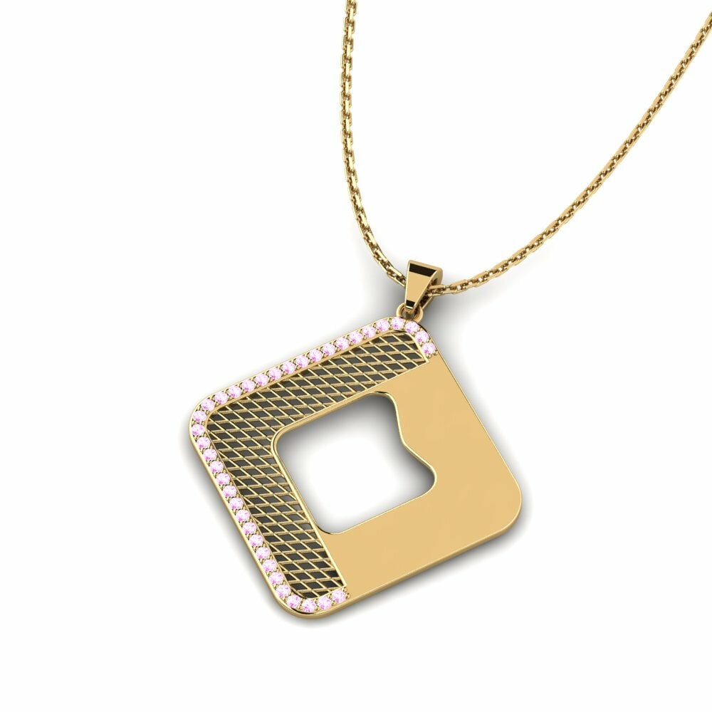 Roze Saffier Dames Hanger Kimy