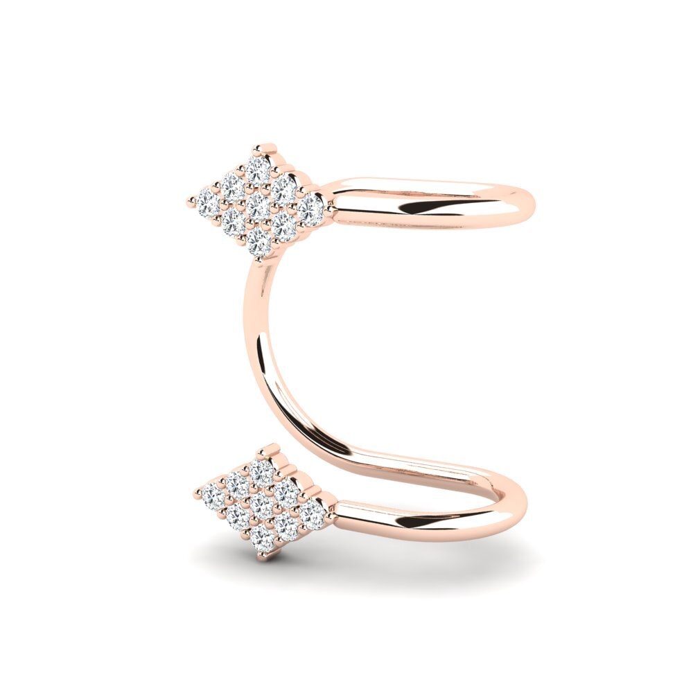 14K Rood Goud Dames Oorbellen Kingsley
