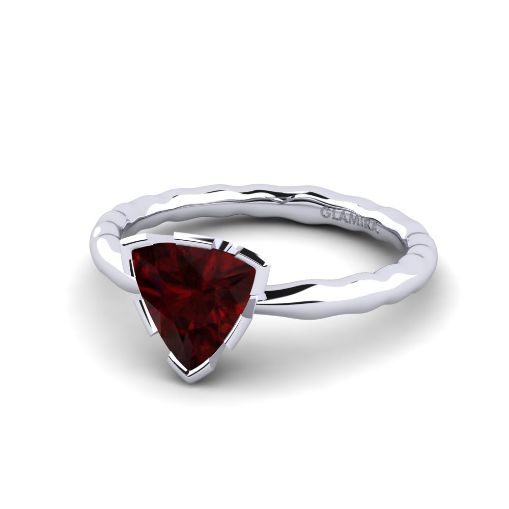 Trillion Garnet Engagement Ring Kirtoy