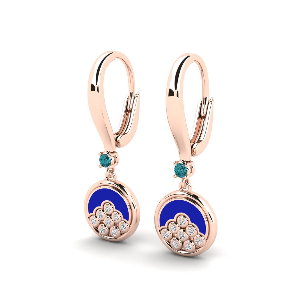 Diamante Blu Orecchino da donna Kislev