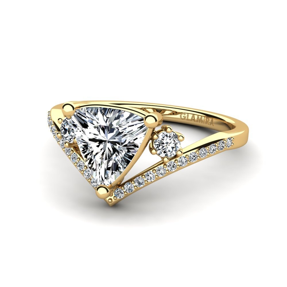 14k Oro Amarillo Anillo de compromiso Kiwanis