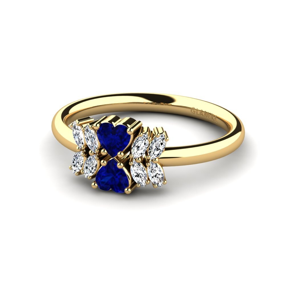 Corazón Zafiro Anillo Kizzie