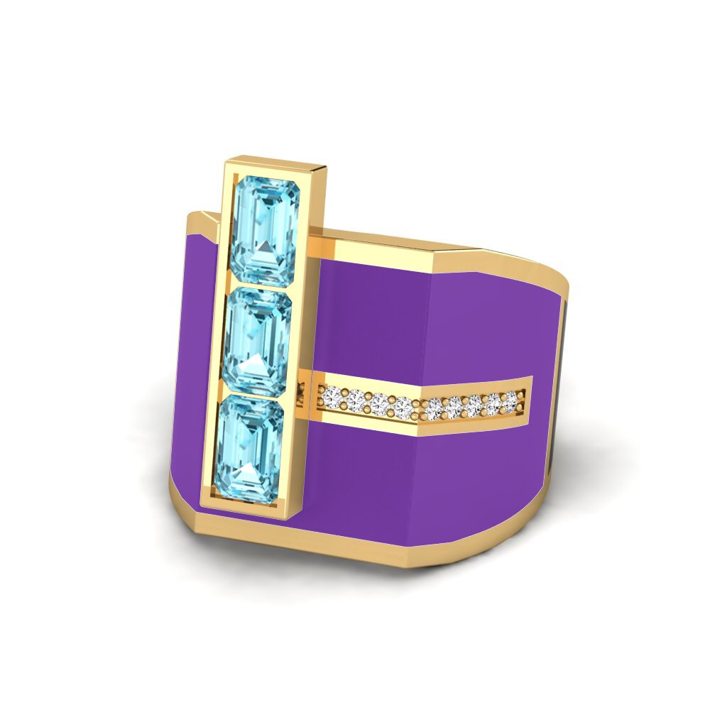 Blauer Zirkon Ring Kjerlighet
