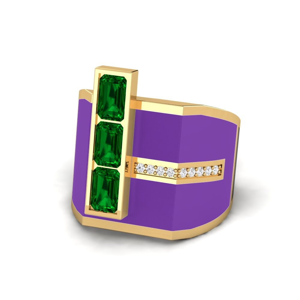 Grüner Zirkonia Ring Kjerlighet